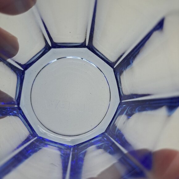 Ikea 9 Panel Tumbler Drinking Glass Blue France - Picture 2 of 9